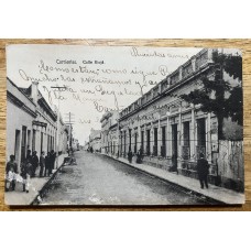 CORRIENTES CALLE RIOJA PELUQUERIA ANTIGUA TARJETA POSTAL CON PEQUEÑAS RASPADURAS
